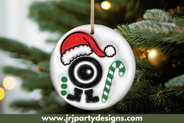 3D Inflated Santa Cam Christmas Ornament