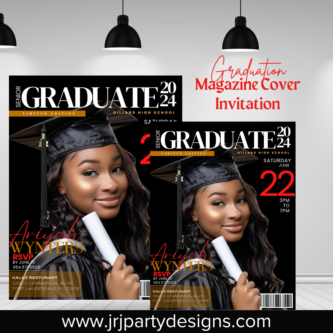 Graduation Magazine Cover - Design Only – JRJ Party Designs Inc., image size:1080x1080