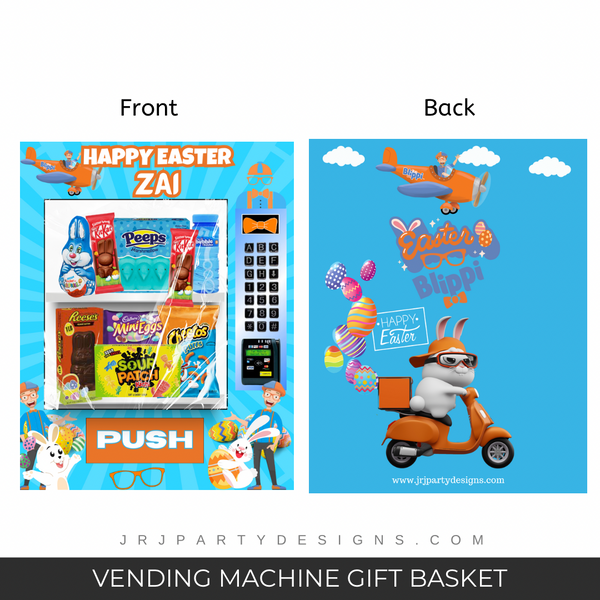 Easter Vending Machine Gift Basket, Easter Vending Machine Gift, Easter Vending Machine Template, How to make an Easter Vending Machine