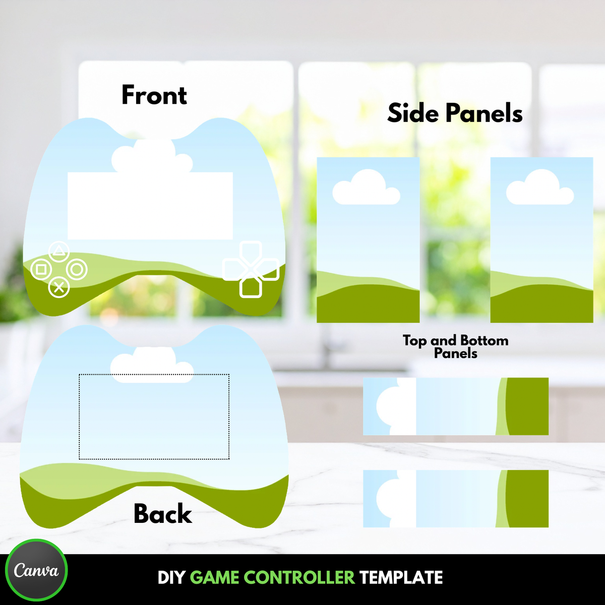Game Controller Template Canva | DIY Controller Gift Box Template | Vi ...