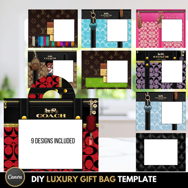 Handbag Gift Box Template | Purse Gift Bag Template | Handbag Gift Basket Template | DIY Handbag Gift Box Printable