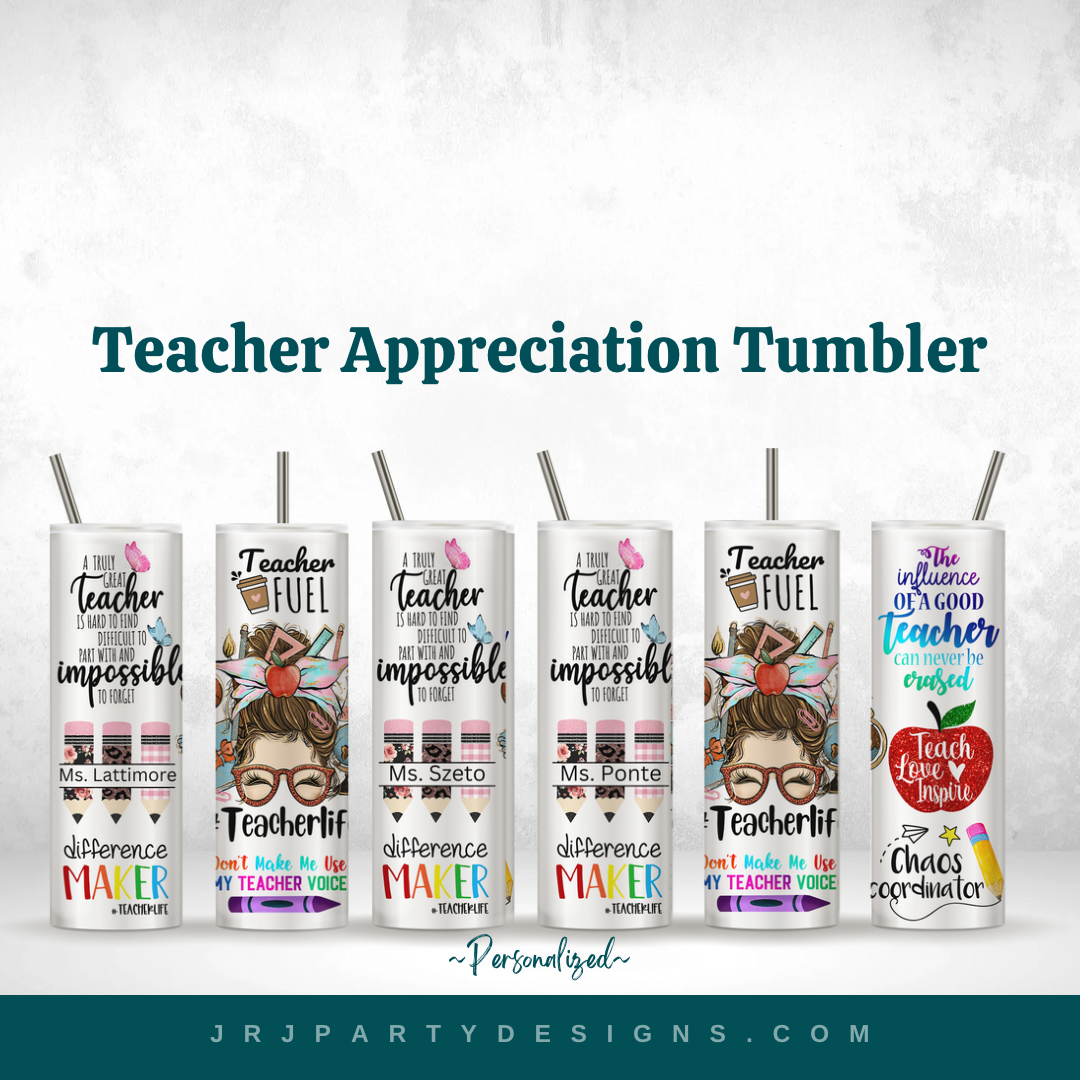Personalized Teacher Appreciation Tumbler