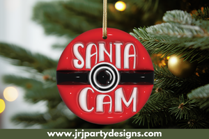 3D Inflated Santa Cam Christmas Ornament