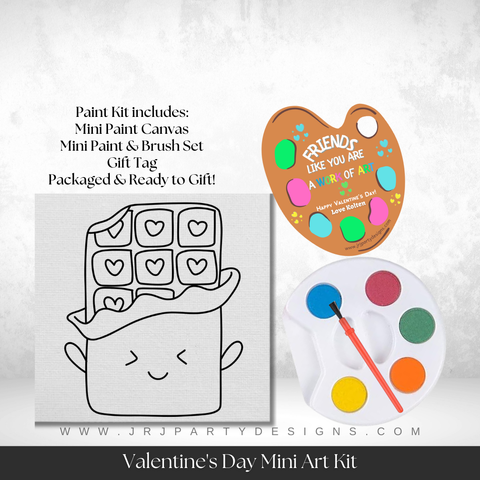 Paint Brush Valentine Card, Non-Candy Valentine, Classroom Party Favor, Valentine Gift tag, Classroom Valentine Cards, You're A Work of Art, Kids, Class Tag, Paint Valentine Gift Tag Template