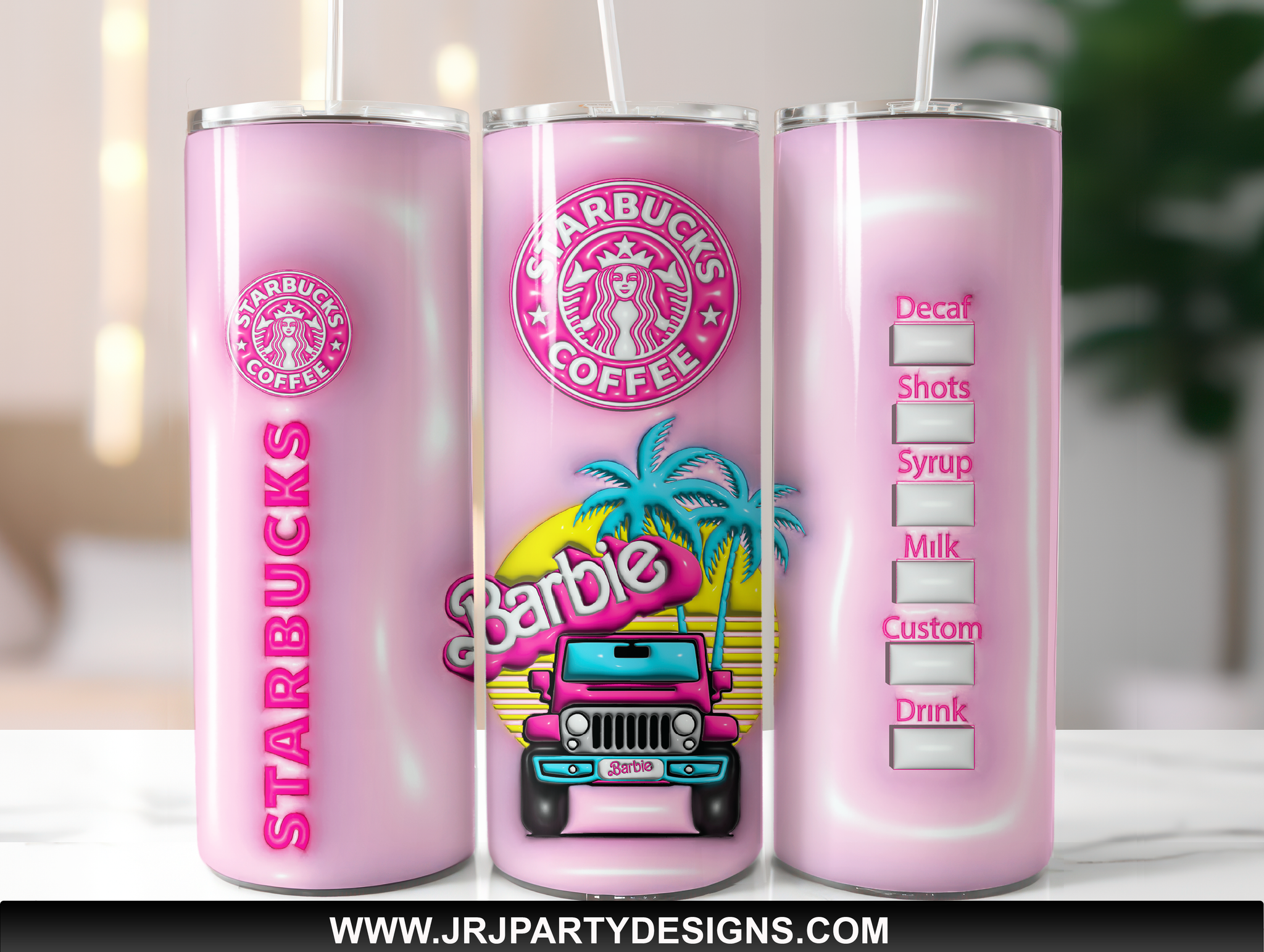 3D Barbie Tumbler Coffee Cup