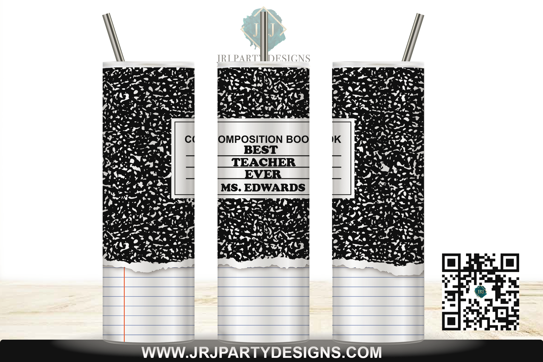 Composition Book and Paper Tumbler