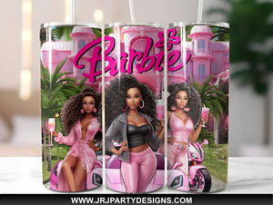 Bougie Barbie & Friends Tumbler - Afro American Barbie