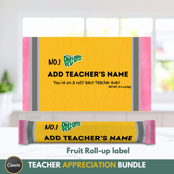 custom teacher snack favors chip bag and gift bag labels editable download