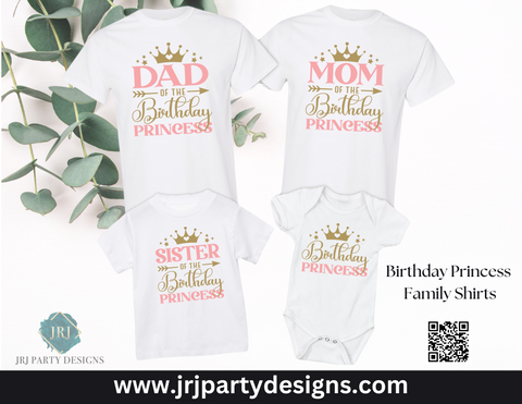 Group shirts, matching family shirts, matching family tshirts, family birthday shirts, birthday princess shirt, custom tshirts, personalized tshirts