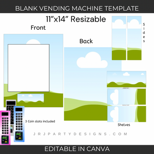Blank Vending Machine Template 11x14” Resizable