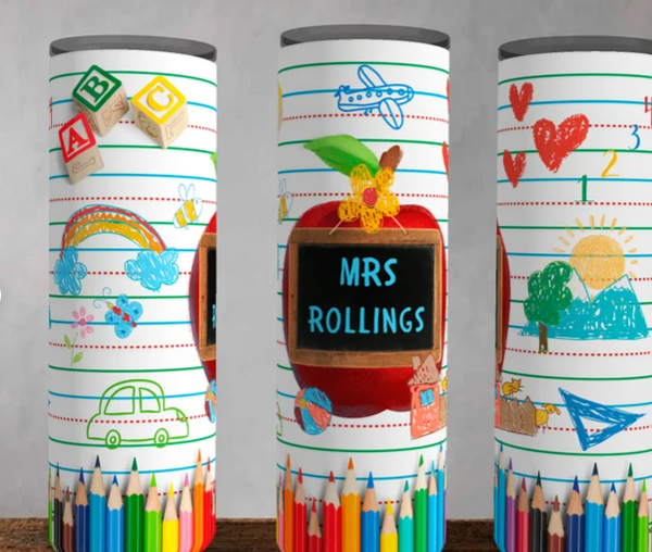 Personalized Teacher Appreciation 20oz Tumbler Gift