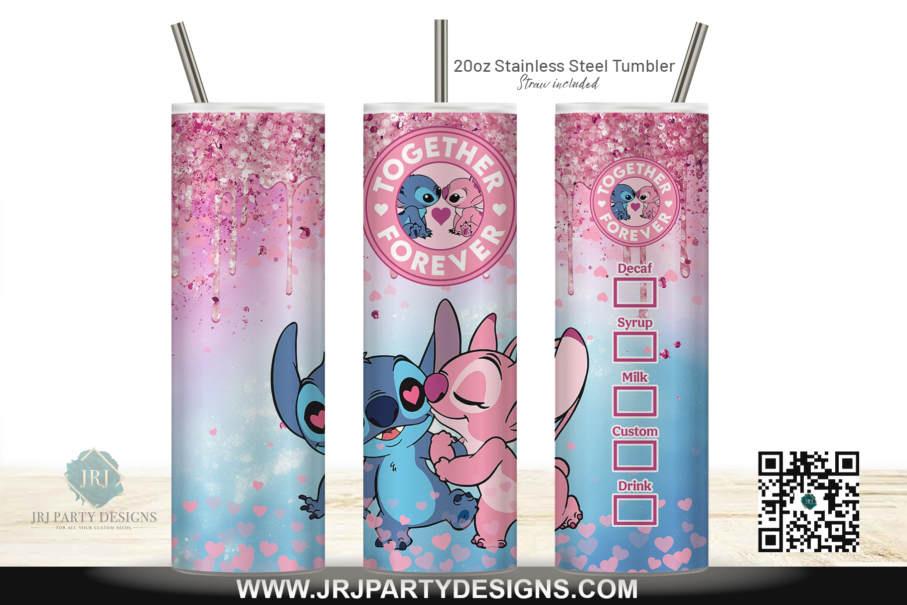 Valentine's Day Cartoon Tumbler