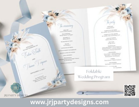 Folded Wedding Program