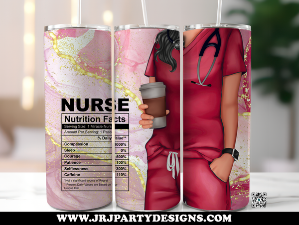 Nurse Tumbler with Straw