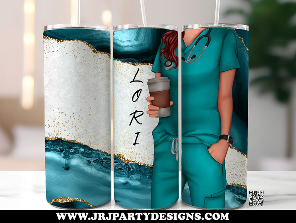 Nurse Tumbler with Straw