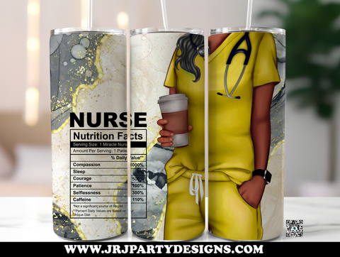 Nurse Tumbler with Straw