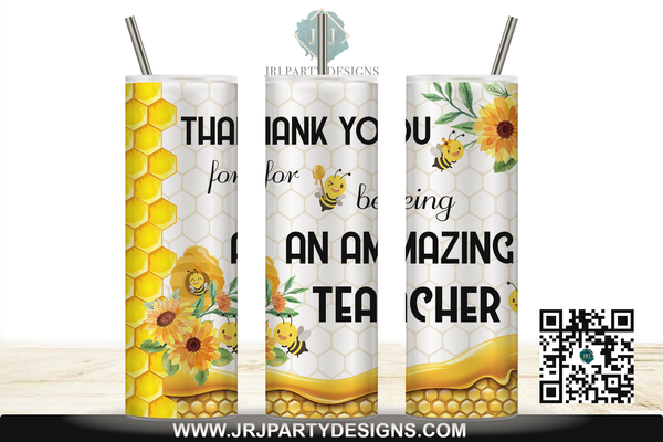 Personalized Teacher Appreciation 20oz Tumbler Gift