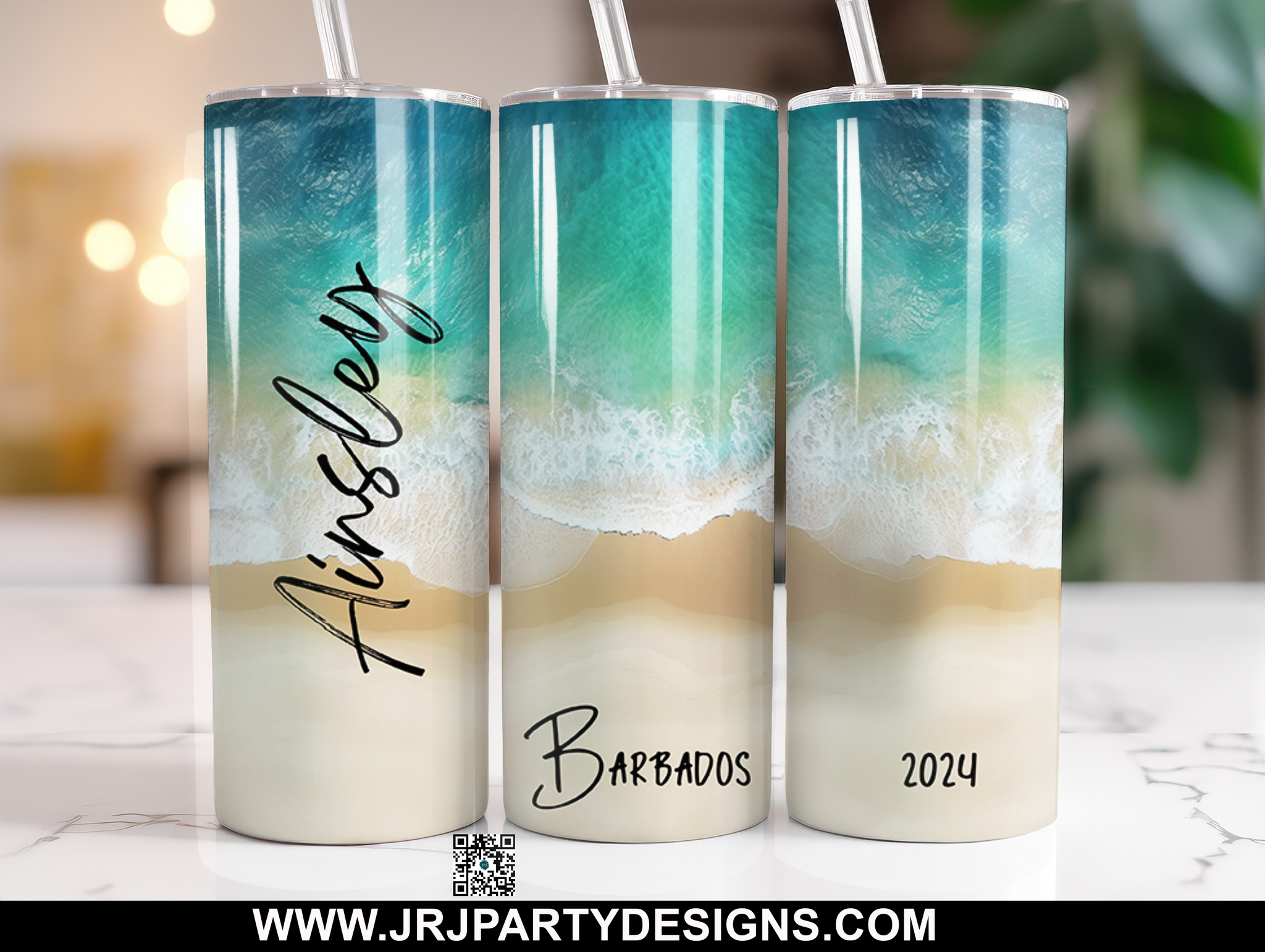 Personalized Beach Vacation Tumbler