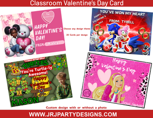 Custom Photo Classroom Valentines Day Cards