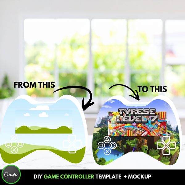 DIY game controller template editable in Canva