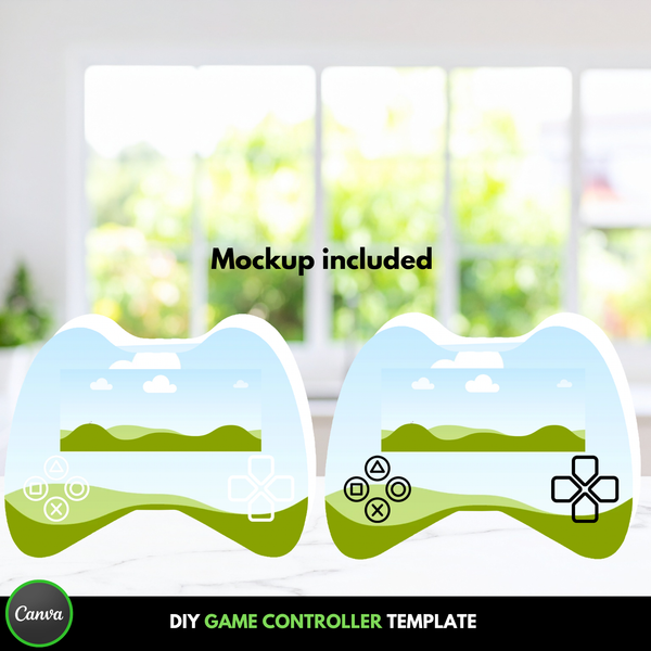 Video game controller gift box template printable