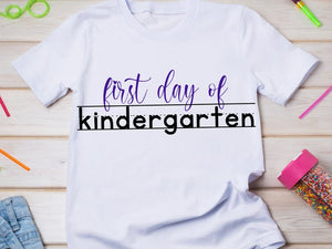 Back to School T shirt  - 1st Day of Kindergarten