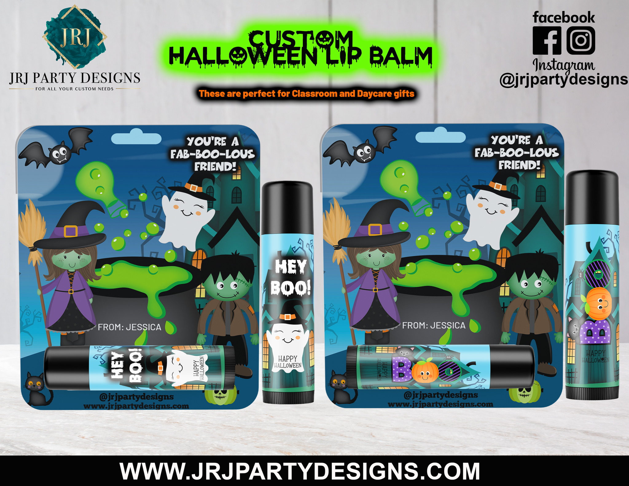 Halloween Lip Balm with holder