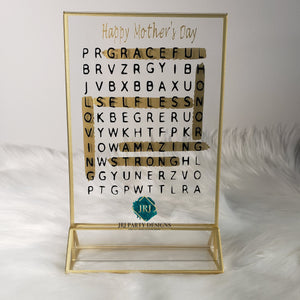 Custom Word Search Plaque