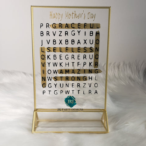 Custom Word Search Plaque