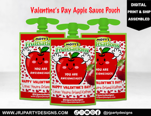 Valentine's Day Awesomesauce Apple Sauce Pouch