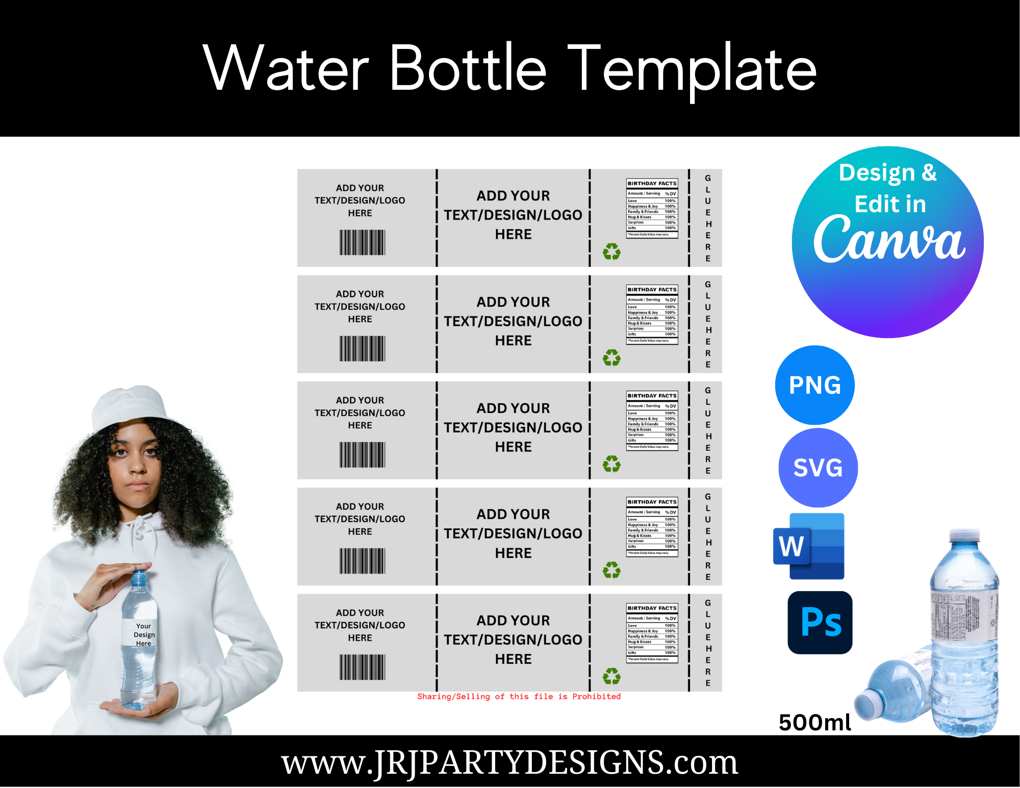 Water Bottle Template